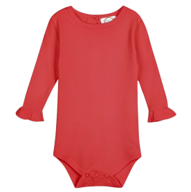Blank Girl's Long Sleeve Ruffle Infant Bodysuit